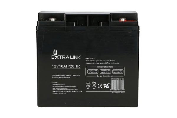 Extralink AKUMULATOR BATTERY ACCUMULATOR AGM 12V 18AH - Batterie - 18.000 mAh Blybatterier (VRLA) 13,5 V 18 At