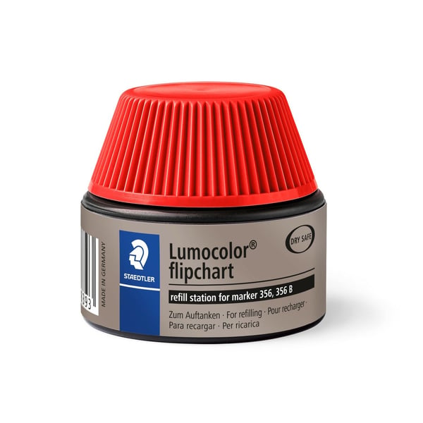 Staedtler Lumocolor 488 56-2 genopfyldning til markør Rød 30 ml 1 stk Staedtler Lumocolor 488 56-2 genopfyldning til markør Rød 30 ml 1 stk