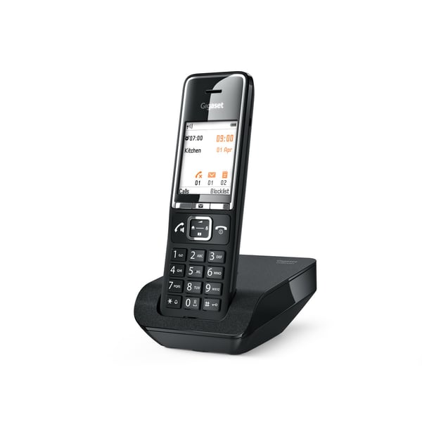 Gigaset COMFORT 550 Analog/DECT-telefon Nummervisning Sort
