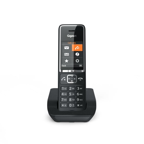 Gigaset COMFORT 550 Analog/DECT-telefon Nummervisning Sort