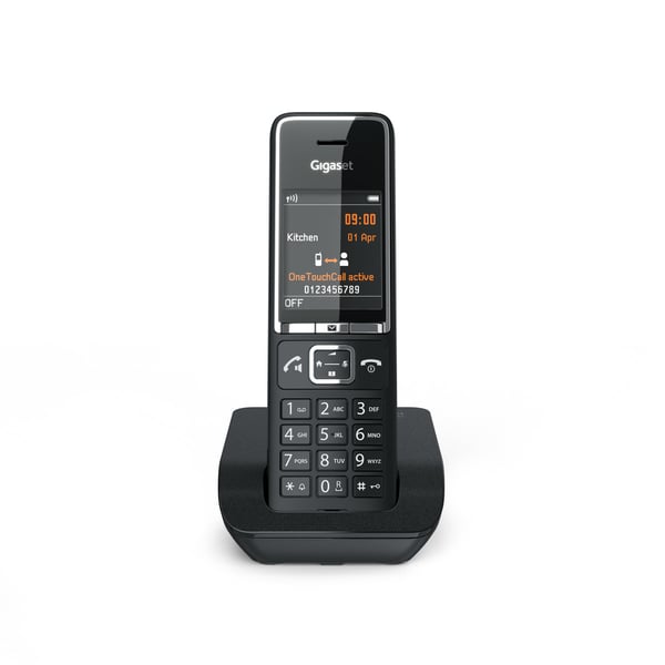 Gigaset COMFORT 550 Analog/DECT-telefon Nummervisning Sort