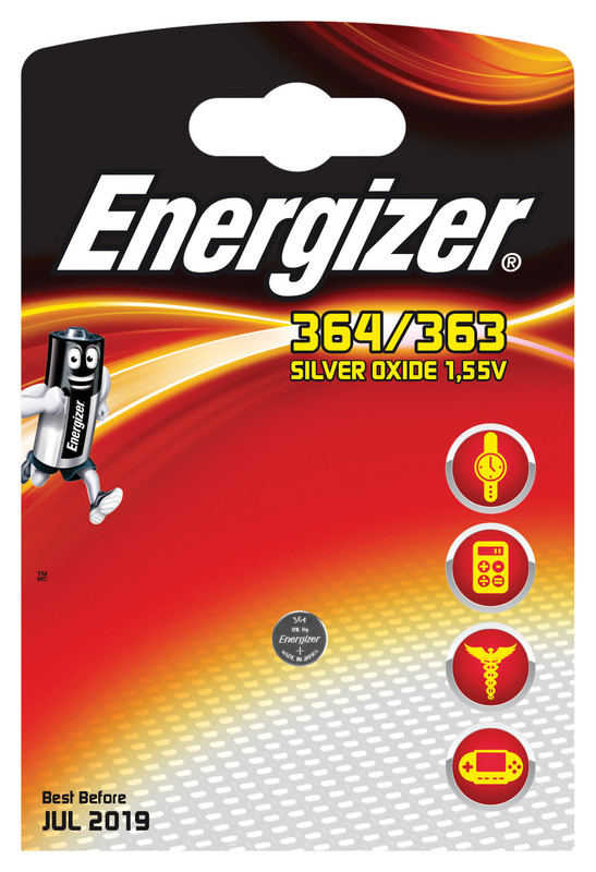 Miniatyrbillede 1 af 2: Energizer 364/363 Engangsbatteri Sølvoxid (S)