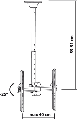 G.B.S. Elettronica TCM-3280 2,03 m (80") Hvid