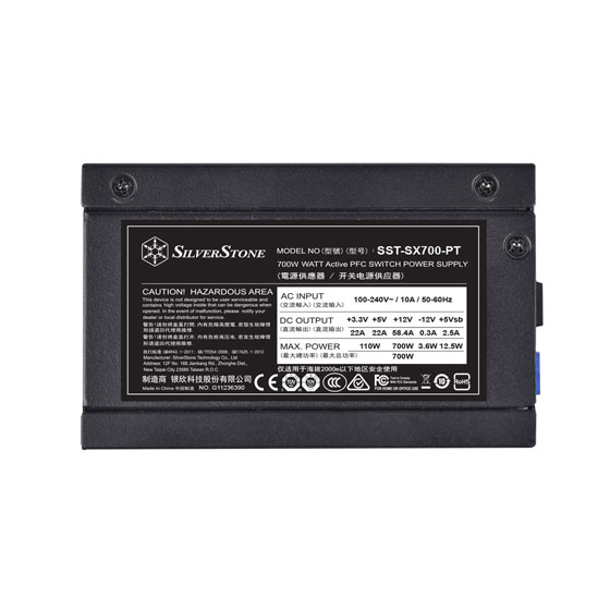 Miniatyrbild 2 av 10: Silverstone SX700-PT strömförsörjningsenheter 700 W 20+4 pin ATX SFX Svart