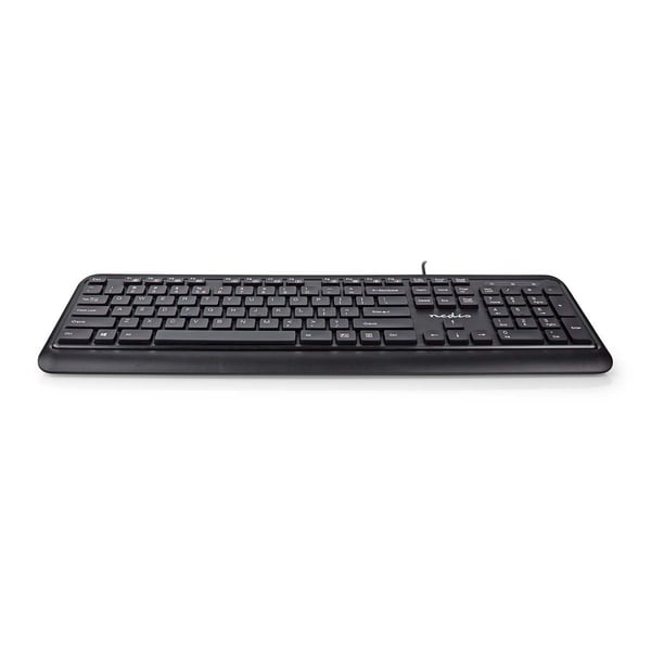Nedis KBMU200BKUS tangentbord Kontor USB QWERTY Amerikanskt internationellt Svart