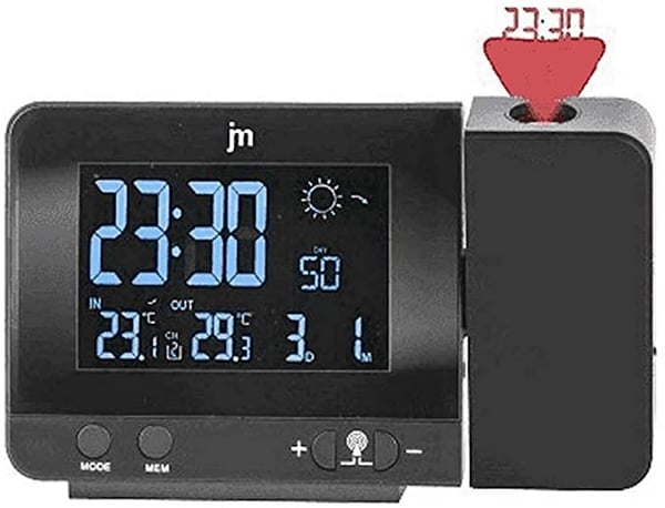 Lowell Justaminute JD9714 digital väderstation Svart LED AC