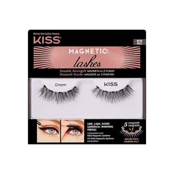 Miniatyrbillede 1 af 5: KiSS Magnetic Lashes Magnetiske vipper Sort
