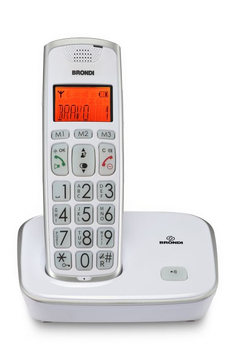 Brondi Bravo Gold DECT-puhelin Soittajan tunnistus Valkoinen