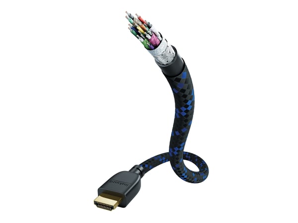 Pikkukuva 1 / 5: Inakustik 00423520 HDMI-kaapeli 3 m HDMI-tyyppi A (vakio) Musta, Sininen