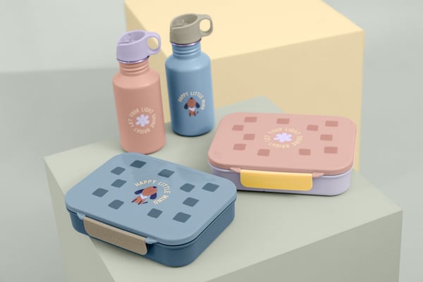 Miniatyrbillede 2 af 9: Lässig Pattern Party Frokostbeholder 1,2 L Polypropylen (PP), Silikone Violet, Rose 1 stk