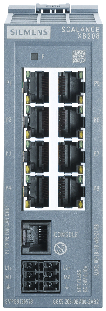 Miniatyrbillede 4 af 5: Siemens 6GK5208-0BA00-2TB2 netværksswitch Administreret