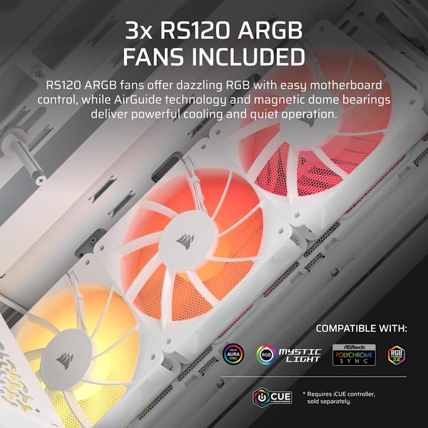 Corsair Midi Tower 3200D RS ARGB PC Case Vit