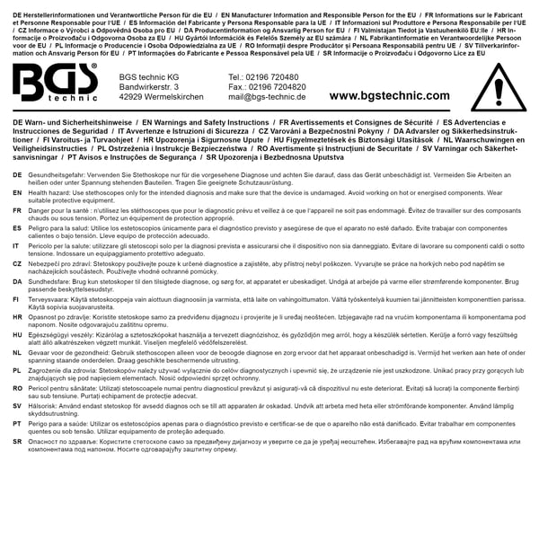 Miniatyrbillede 2 af 2: BGS technic Electronic Stethoscope