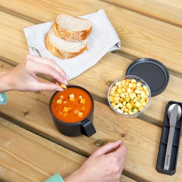 Brabantia Make & Take Rund Kop 0,6 L Grå, Transparent 1 stk