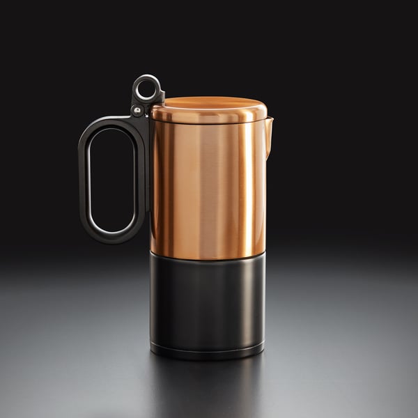 BRA Kaffe A170406 manuel kaffemaskine Moka gryde Sort, Guld