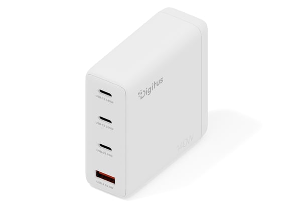 DIGITUS USB GaN-laddare 140W, 3x USB-C, 1x USB-A