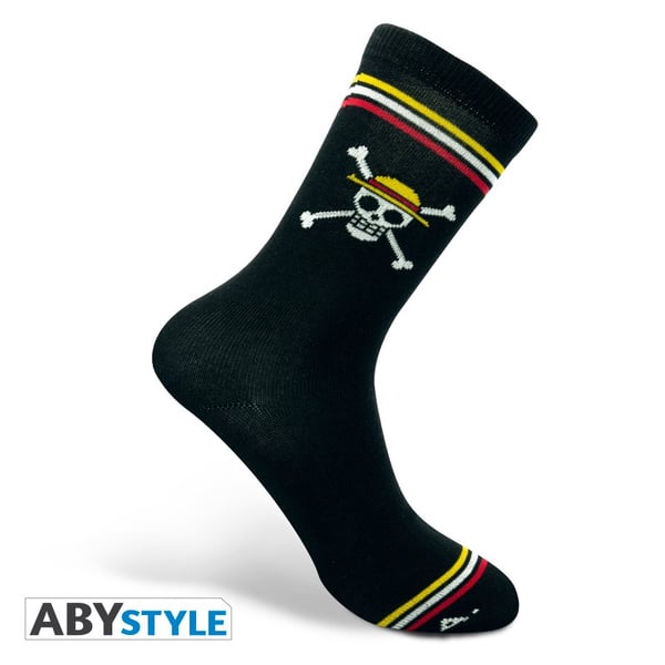 ABYstyle One Piece Unisex Crew sokker Sort 1 Par