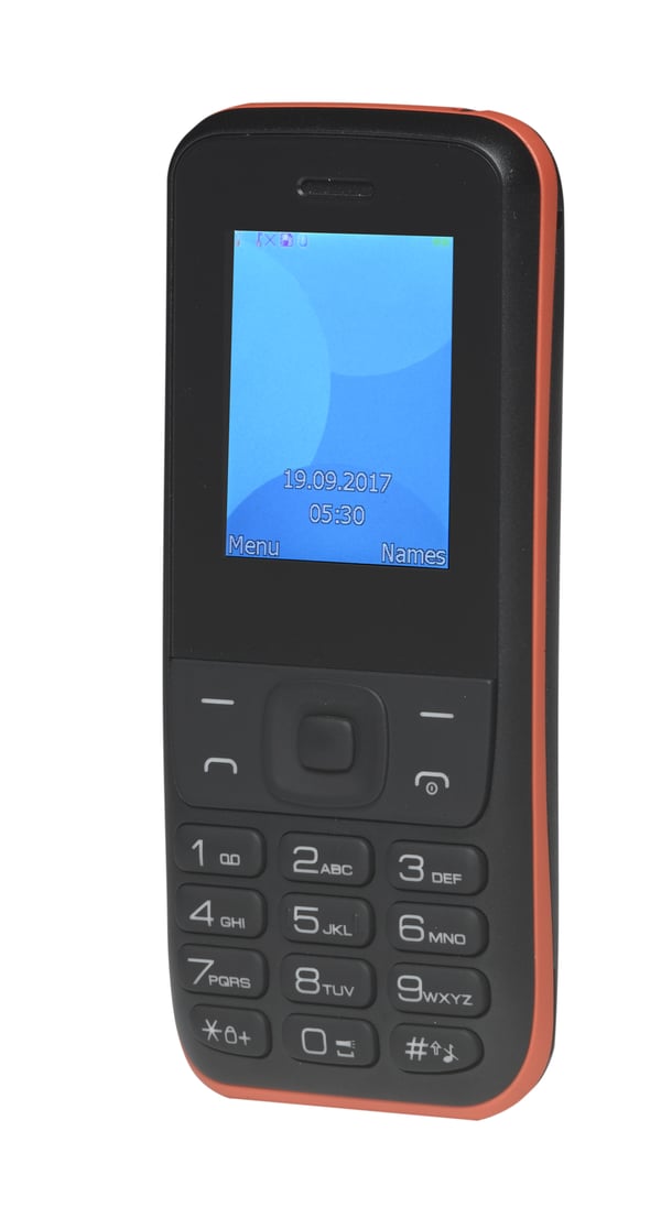 Denver FAS-18200M 4,5 cm (1.77") 220 g Svart, Röd Funktionstelefon