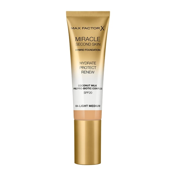 Max Factor Miracle Second Skin 30 ml Rør Creme 04 Light Medium Max Factor Miracle Second Skin 30 ml Rør Creme 04 Light Medium
