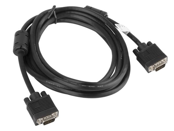 Lanberg CA-VGAC-10CC-0030-B VGA-kaapeli 3 m VGA (D-Sub) Musta