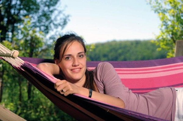 Miniatyrbild 4 av 5: AMAZONAS AZ-6010100 hängmatta Hängmatta med fristående ram 1 personer Bomull, Polyester Multifärg