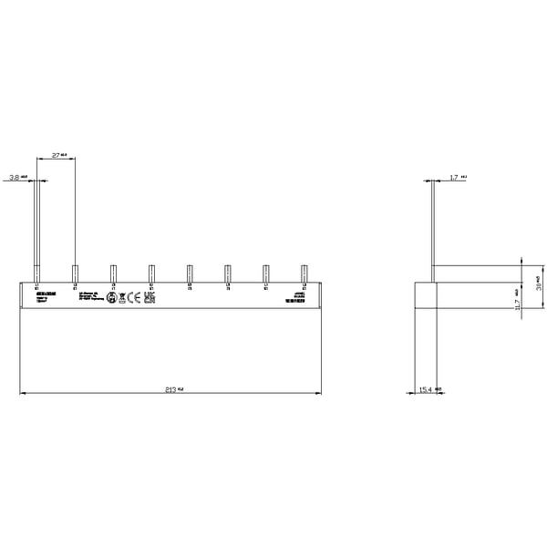 Pikkukuva 2 / 2: Siemens 5ST3713 busbar part/accessory Harmaa 1 kpl