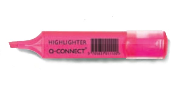 Q-CONNECT KF01116 filtpen Fin/medium Grøn, Orange, Lyserød, Gul 4 stk