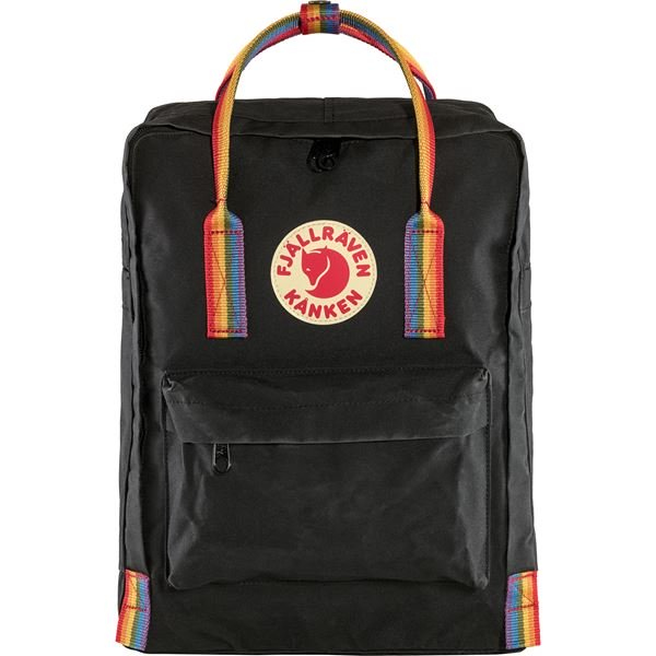Miniatyrbild 1 av 3: Fjällräven Kånken Rainbow ryggsäckar Svart, Multifärg Vinylon
