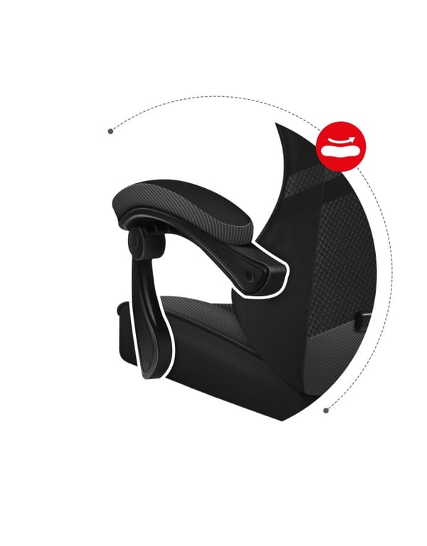 Huzaro FORCE 4.4 CARBON PC gamingstol Spand (vugge) sæde Sort, Kulfiber
