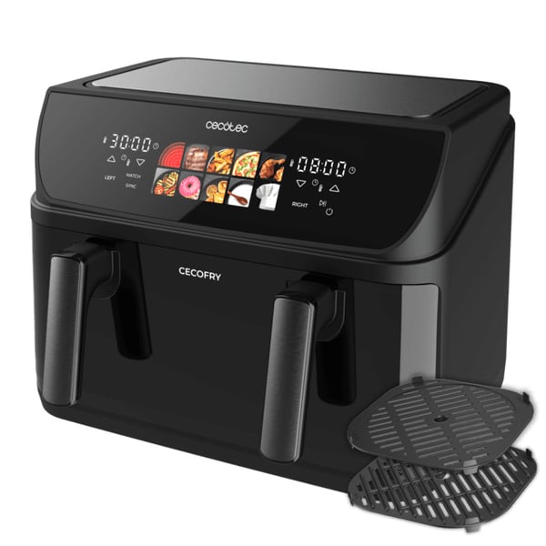 Pikkukuva 2 / 16: Cecotec Cecofry&Grill Duoheat 10000 Kaksois 10 L Erillinen 2800 W Kuumakiertoilmakypsennin Musta