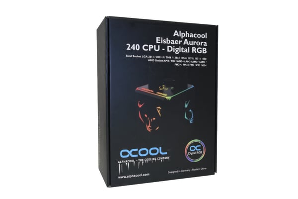 Alphacool Eisbaer Aurora 240 Suoritin All-in-one-nesteenjäähdytin 12 cm Musta 1 kpl