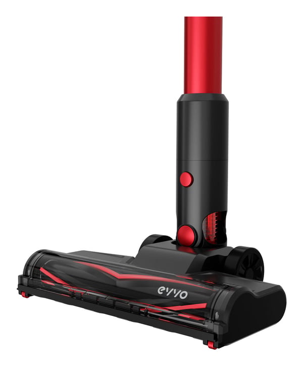 EVVO Ai25 Skaftdammsugare, 2-i-1 Batteri Torr Utan påse 200 W Svart, Röd 2,2 Ah