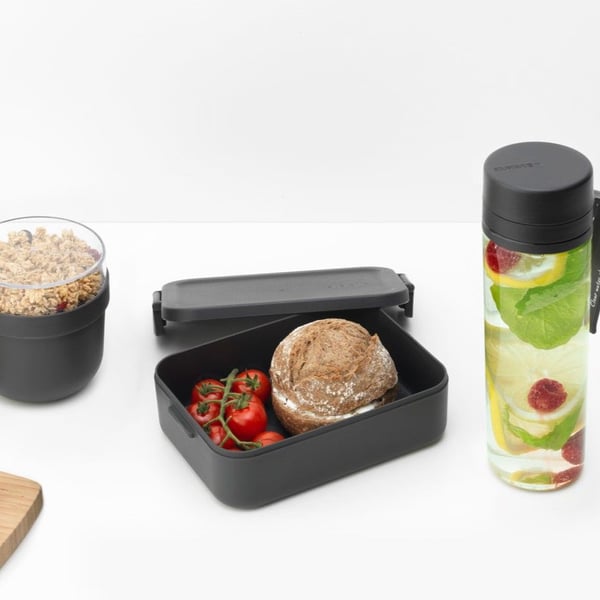 Brabantia Make & Take Frokostbokssæt 0,5 L Plast Grå, Transparent 3 stk