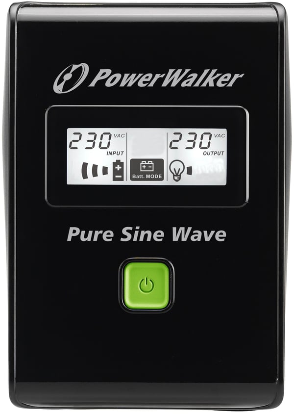 Miniatyrbillede 2 af 4: PowerWalker VI 600 SW UPS-enhed Interaktivt indgangsstik 0,6 kVA 360 W 2 AC stikkontakt(er)