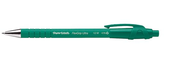 Miniatyrbild 1 av 4: Papermate FlexGrip Ultra Svart, Blå, Grön, Röd Fastklämbar, indragbar kulspetspenna 4 styck