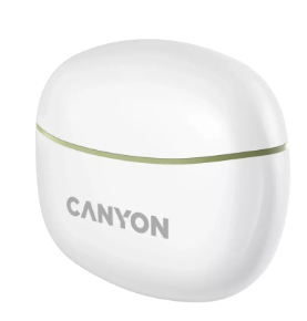 Canyon CNS-TWS5GR kuulokkeet ja kuulokemikrofoni Langaton In-ear Puhelut/Musiikki/Urheilu/Päivittäinen USB Type-C Bluetooth Vihreä, Valkoinen