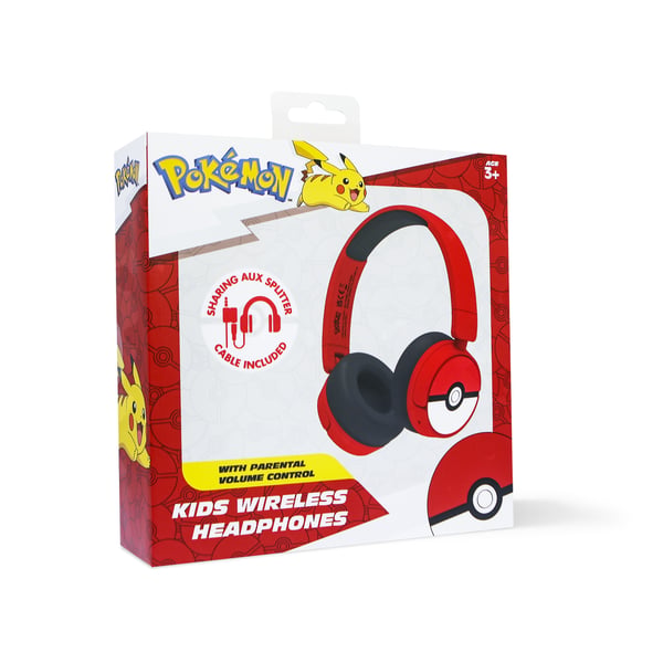 OTL Technologies Pokémon PK1000 kuulokkeet ja kuulokemikrofoni Langallinen & langaton Pääpanta Pelaaminen USB Type-C Bluetooth Punainen, Valkoinen