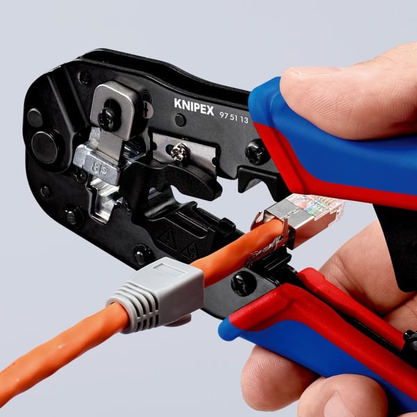 Knipex 97 51 13 kabelklipper Krympeværktøj Sort, Blå, Rød