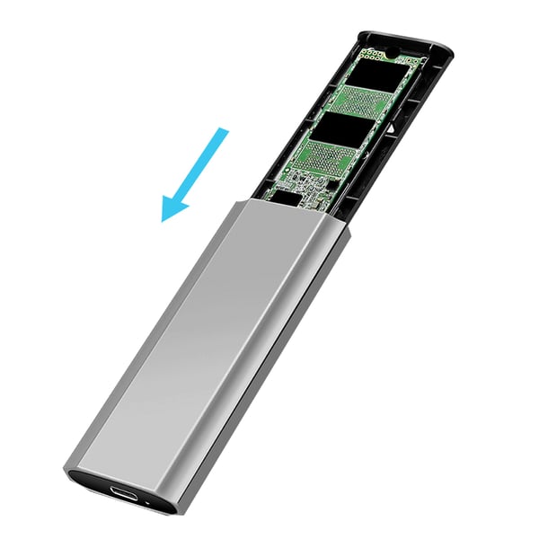 Miniatyrbillede 5 af 6: LogiLink UA0439 drevkabinet SSD kabinet Grå M.2