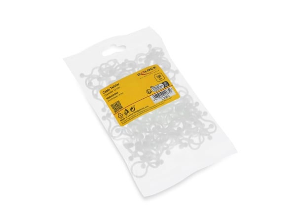 DeLOCK 22063 kabelorganisator Universel Kabelklemme Transparent 100 stk