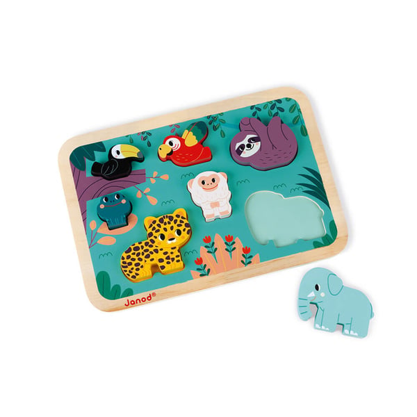 JANOD Jungle Chunky Wooden Puzzle - In partnership with WWF®