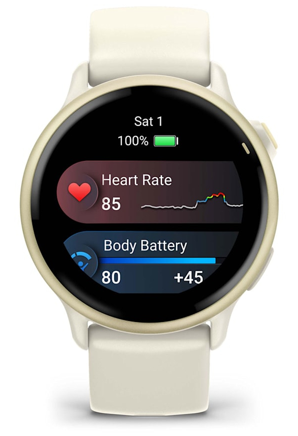 Miniatyrbild 3 av 8: Garmin vívoactive 6 3,05 cm (1.2") AMOLED 42 mm Digital 390 x 390 pixlar Pekskärm Vit Wi-Fi GPS