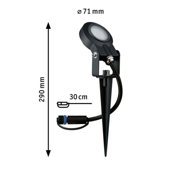 Paulmann 94729 utomhusbelysning Golvbelysning för utomhusbruk GU10 LED 6,3 W F