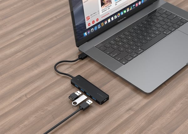 Pikkukuva 2 / 4: Gembird UHB-U3P4P-02 keskitin USB 3.2 Gen 1 (3.1 Gen 1) Type-A 5000 Mbit/s Musta