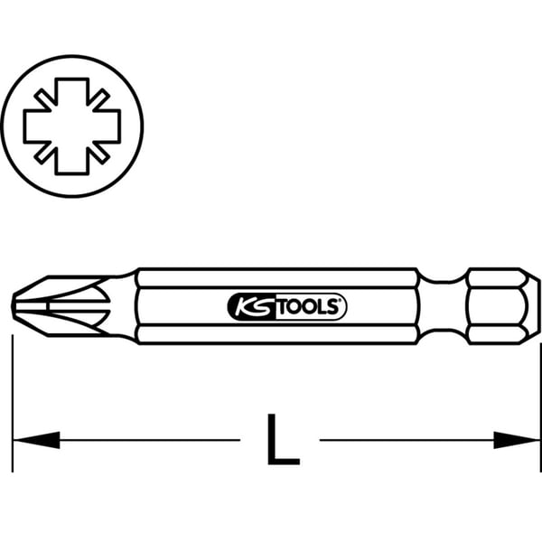 Miniatyrbillede 2 af 2: KS Tools 911.7527 skruetrækker bit 1 stk