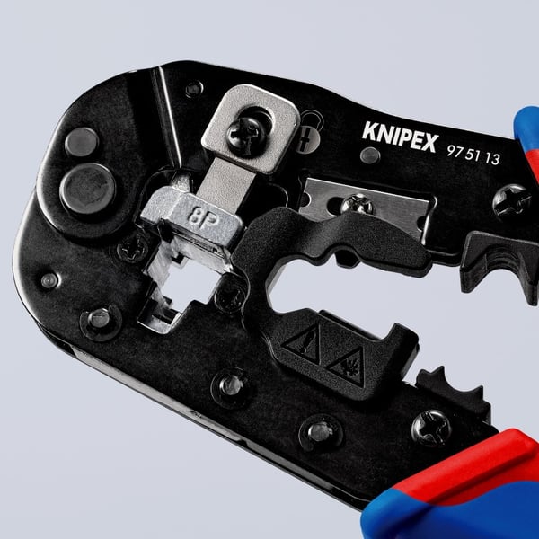Knipex 97 51 13 kabelklipper Krympeværktøj Sort, Blå, Rød