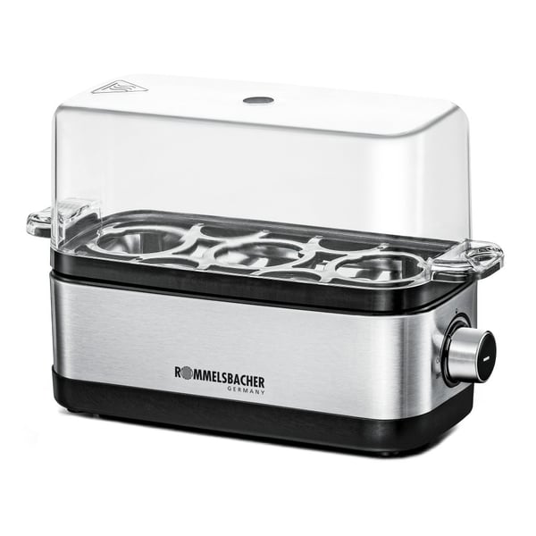 Rommelsbacher ER 300 äggkokare 3 ägg 300 W Rostfritt stål, Transparent