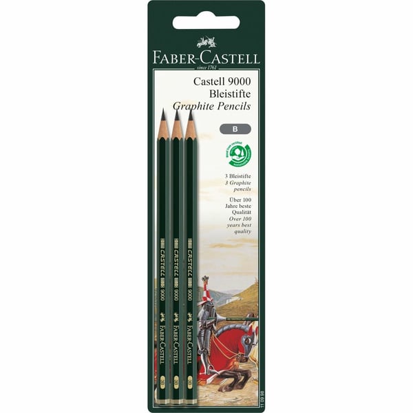 Faber-Castell 110998 blyertspenna B 3 styck