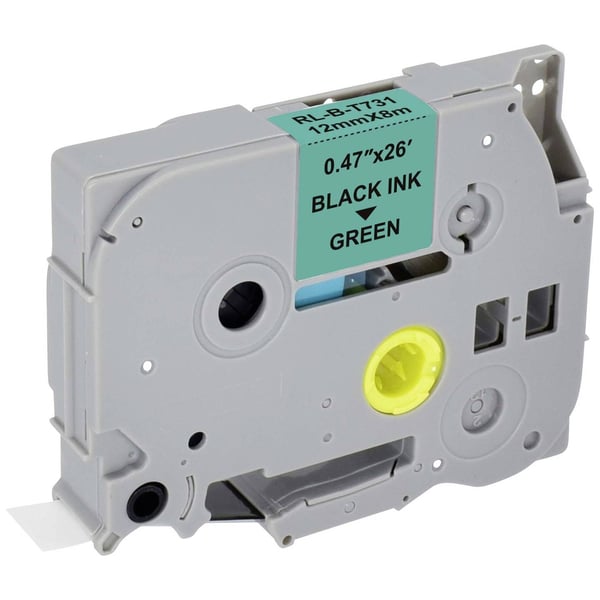 Renkforce RF-6027828 etikett-tejp Svart på grön TZe