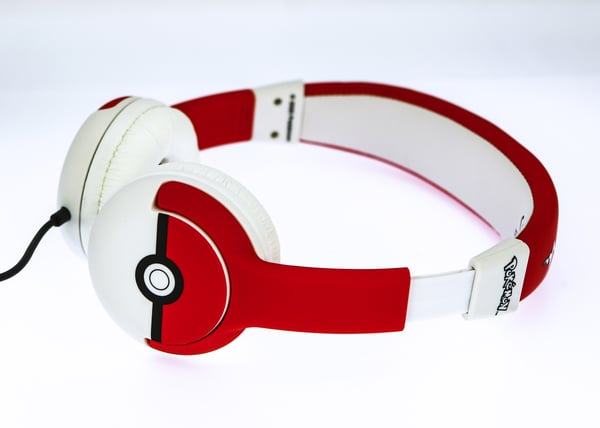 OTL Technologies Pokémon Pokéball Hörlurar Kabel Huvudband Musik Röd